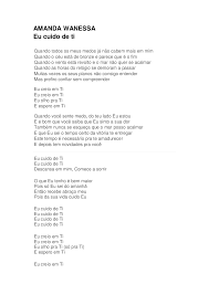 Quando todos os meus medos já não cabem mais em mimquando o céu está de bronze e parece que é o fimquando o vento está revolto e o mar não quer se. Amanda Wanessa Eu Cuido De Ti Baixar Pdf De Docero Com Br