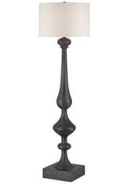 Baluster Dark Grey Wash Turned Wood Floor Lamp Lampsplus Com Wood Floor Lamp Floor Lamp Traditional Floor Lamps