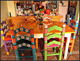 Pin By Kristi K On Cheap Ideas 4 Home Painted Chairs Whimsical Painted Furniture Mexican Painted Furniture