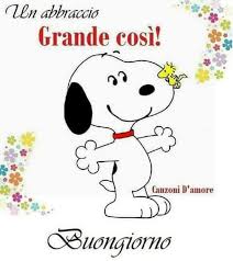 #buongiorno amici di twitter che mi state leggendo.cielo plumbeo, oggi, sul golfo di #trieste ma l'aria è limpida e la visibilità ottima! Buongiorno Con Abbraccio Da Snoopy Baciogiorno It