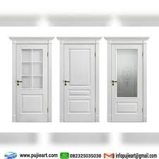 Modern minimalis kusen pintu jati kombinasi kaca kode ( kpk 221 ) harga : Jual Pintu Minimalis Modern Warna Putih Kusen Pintu Kamar Elegan Murah Kab Jepara Pujieart Furniturejepara Tokopedia