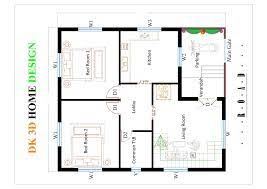 Open floor house plans have been making waves in recent times. 30x35 House Plan West Facing 2bhk Dk 3d Home Design