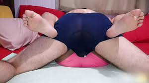 Dry humping in missionary position with spread legs, POV and back views,  cum in pants, making out