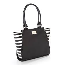 Black And White Striped Purse New Nwt Nine West Black White Striped Tote Satchel Handbag Purse Ret 89 Black Handbags Fashion Tote Satchel Tote