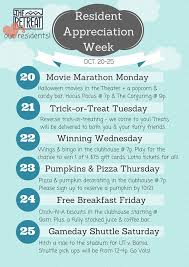 We Love Our Residents Resident Appreciation Week Event Line Up Leasing Consultant Property Management Marketing Resident Adviser