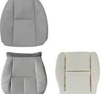 NLQR Replacement Seat Covers For Chevy Express & GMC Savana 2003-2014 -  Light Pewter Gray Microfiber Leather