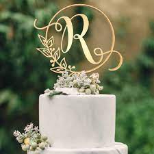 Customised Monogram Cake Topper Letter R Monogram Cake Toppers Cake Topper Wedding Monogram Monogram Wedding Cake Toppers Letters
