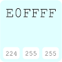 Cyan color code from encycolorpedia.com