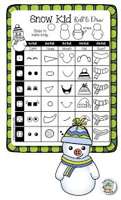Snow Kid Roll Draw From Expressive Monkey Winteractivitiesforkids Winterdrawing Art Sub Plans Art Lessons Elementary Winter Art