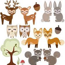 Download Woodland Forest Animal Clipart Owl Deer Fox Squirrel Bunny Clip Art Creature Friends Forest Friends Baby Shower Baby Clip Art Woodland Nursery