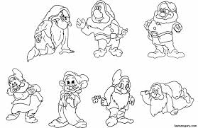 Printable The Seven Dwarfs From Snow White Coloring Pages Gif 1300 842 Snow White Coloring Pages Disney Coloring Pages Coloring Pages