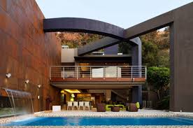 Futuristic white architecture design on cloudy sky background. Significant Elements Of Modern Architecture Arcaida Wards