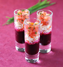 Verrines Surimi Tomate Et Betterave Recette Verrine Surimi Recettes De Cuisine Betterave Recette