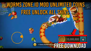 This mod has unlimited money. Worms Zone Io Mod Unlimited Coins Free Unlock All Skins Game Viral Youtube