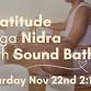 Gratitude Yoga Nidra with Soundbath event in North Augusta, SC