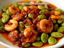 Selain tu kait petai belalang,. Sambal Prawns With Stink Beans Sambal Udang Petai The Recipe Is An Extention Of The Use Of The Dried Shrimp Sambal Sambal U Nyonya Food Seafood Recipes Sambal