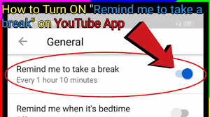 This app ui might be easy for mac reminder users. How To Turn On Remind Me To Take A Break On Youtube App Youtube
