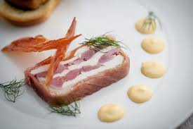 Disposer le moule dans un bain marie chaud et enfourner 30/35 mn à 200° , laisser tiédir et mettre au frais une nuit au minimum. Terrine Recipes Great British Chefs