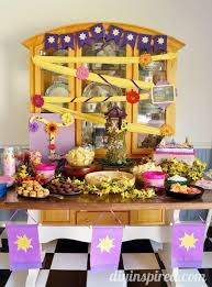 Diy rapunzel tangled birthday party. Rapunzel Birthday Party Food Table Diy Inspired