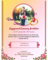 In order to make your invitation stylish and modern, you can try to create an online. Free Engagement Invitation Card Maker Online Invitations