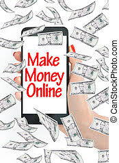 Maybe you would like to learn more about one of these? Make Money Online Message On Smartphone With Flying Money Canstock