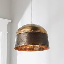 16 diameter shade, 4.72 in the canopy; Brass And Steel Soldered Pendant Rustic Industrial Lighting Copper Lighting Suspended Lighting Fixtures