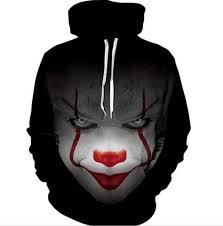 New Movie It Pennywise Clown Stephen King 3d Print Hoodies Horror Movie Hoody Sweatshirt Cosplay Sportswear Trac Unisex Hoodies Sweatshirts Hoodie Hoodie Print