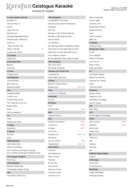 Calameo Catalogue Karaoke Anglais