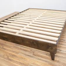 Wooden Platform Bed Frame In 2020 Wooden Platform Bed Diy King Bed Frame Platform Bed Frame