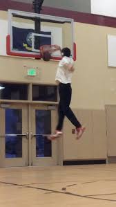 Between the legs reverse over the pickle ball net, head at the rim and cuff  1-hand reverse windmill. Been jumping higher with my new and improved  workout plan! 🙏💯, -, #dunkademics #teamflightbrothers ...