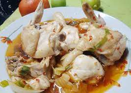 Resep dan cara membuat bubur ayam yang simpel, tapi enak. Resep Ayam Rebus Kuah Pedas Resep Masakanku