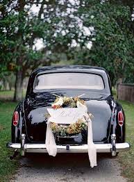 Pin By Camille Styles On Dreamy Weddings Wedding Car Decorations Vintage Car Wedding Wedding Car