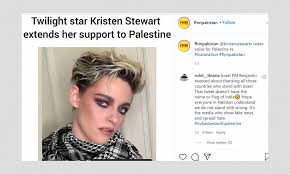 Snow white and the huntsman. Has Kristen Stewart Extended Her Support To Palestine A Factcheck