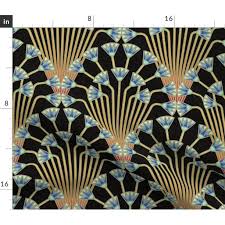 Art deco, ancient egypt, hellenistic patronage, egyptomania, and the conspicuous consumption of the upper class. Art Deco Egyptian Egypt Papyrus Floral Fabric Printed By Spoonflower Bty Walmart Com Walmart Com