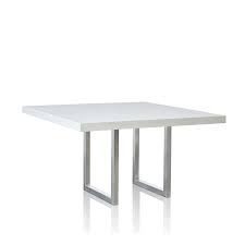 Check out our square dining table selection for the very best in unique or custom, handmade pieces from our kitchen & dining tables shops. Grc Square Dining Table Large In White Gloss With Stainless Steel Base Trilogy Furniture