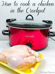 The chicken in this crockpot whole chicken recipe falls off the bone! Moist Whole Chicken Crockpot Recipe The Typical Mom