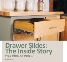 European drawer slides are inexpensive and easy to install, with a good medium load rating.they mount directly to the bottom of the drawer side, and to the inside side of the cabinet. Drawer Slides The Inside Story