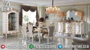 New Sale Meja Makan Mewah Klasik Furniture Jepara Broken White Df 1201 Di 2020 Set Ruang Makan Mebel Dan Furniture