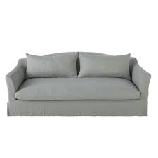 Funzionalità e design si fondono nella poltrona letto singolo creando un complemento d'arredo pratico in grado di arredare la tua casa con stile. Divano Letto 4 Posti Grigio Chiaro In Lino Lavato Anaelle Maisons Du Monde