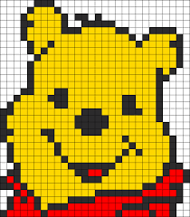 Winnie The Pooh Perler Bead Pattern Originial Pattern Found On Pinterest Perler Bead Pattern Elephant Point De Croix Point De Croix Art En Bouchon De Bouteille