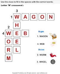 I consider myself a good teacher and a workaholic and i'm always eager to create more and more. Alphabet Crossword Answer Lettering Letter W Ela Worksheets