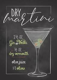 Cocktail Signs Dry Martini Displate Artwork By Artist Felix Keser Part Of A Set Featuring Popular Cocktail Drinks 35 50 Cocktailbar Poster S Cocktail