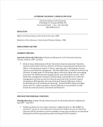 sample librarian resume resume format