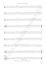 D d d a d d d a d d d a e x3 d a e i went home with a waitress, d a d * a the way i always do d a e how was i to know? The O Jays For The Love Of Money Bass Transcription Anthony Jackson