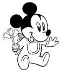 He typically wears a sailor shirt and cap with a bow tie. Mickey Mouse Coloring Pages