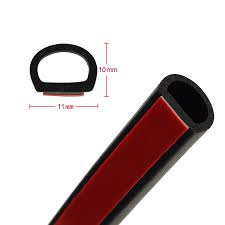d shape 4m genuine adhesive car rubber seal sound insulation car door sealing strip rubber seal car sound adhesive sound insulation door sealing