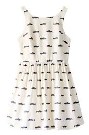 Shark Prints Cute Retro Sundress Shark Dress Clothes Fashion