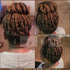 Braided hairstyles have made a comeback over the last couple of years in nigerian hair trends. Triangle Part Undercut Box Braids Colors 1b And 30