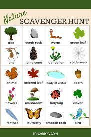 Outdoor Scavenger Hunt Nature Activity For Kids Free Kids Printable Mrs Merry Nature Scavenger Hunts Nature Kids Scavenger Hunt For Kids