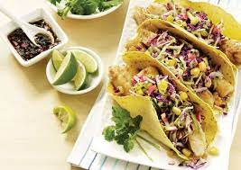 I used walleye to make these. Oxygen Womens Fitness Nutrition Fish Tacos With Zucchini Radish Slaw Fish Tacos Food Recipes